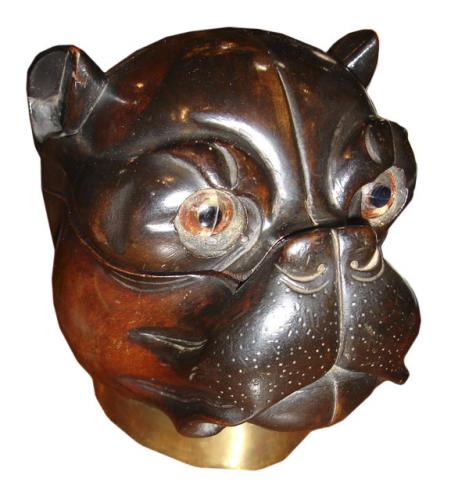 A Whimsical English Bulldog Rosewood Box No. 3408