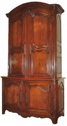 An 18th Century Louis XV French Oak Buffet a Deux Corps No. 3423