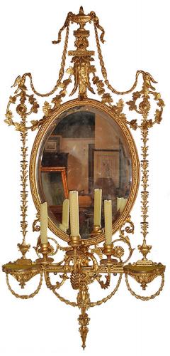 A 19th Century Italian Giltwood Girandole Mirror No. 3479