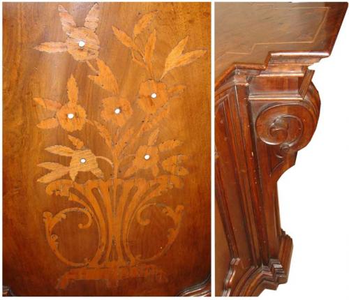 A Late 18th Century Bombé Italian Marquetry Credenza No. 3511