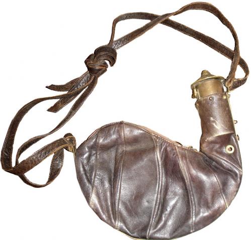 A Late 19th Century Leather and Brass Italian Bota Bag No. 3519