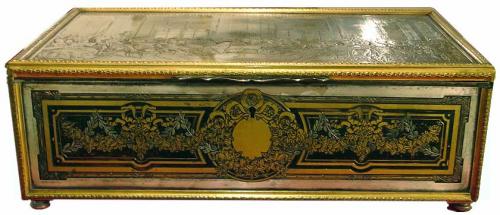 A Large Late 18th Century French Niello Valuables Box No. 2902