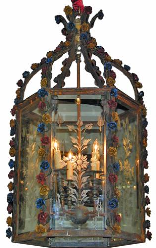 A Pair of 19th Century Spanish Wrought Iron Lanterns No. 1865