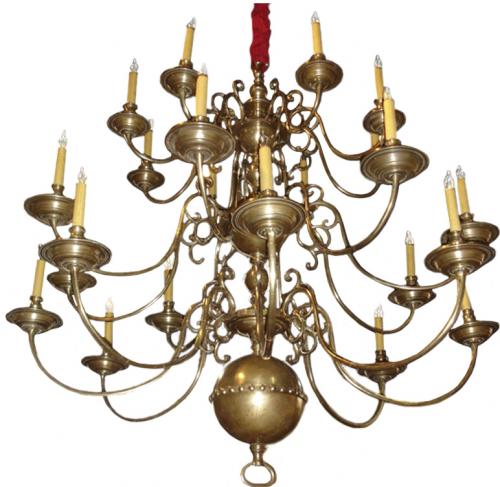 Large shop brass chandelier