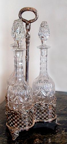 A Set of Three 19th Century French Crystal Decanters  No. 374