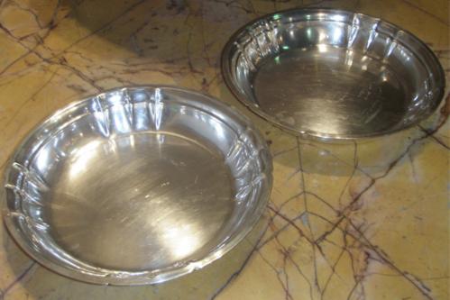 A Pair of Silver Serving Platters No. 3692