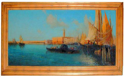 A Serene Oil on Canvas of Venice No. 2474