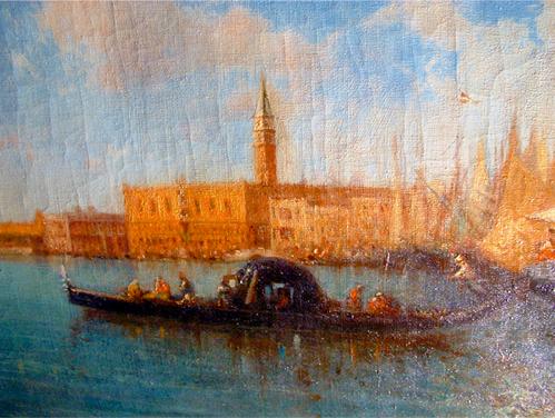 A Serene Oil on Canvas of Venice No. 2474