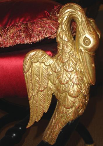An Elegant Pair of Italian Empire Curule Benches No. 3766