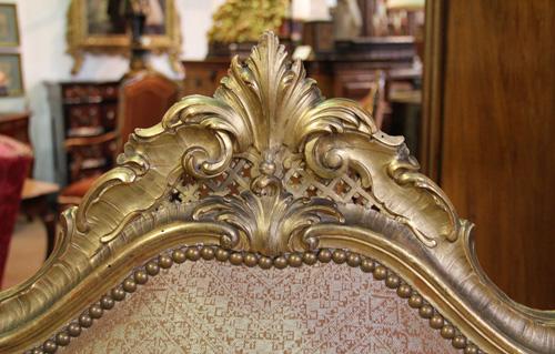 A Regal Pair of 18th Century Carved Giltwood Italian Louis XV Armchairs No. 3767