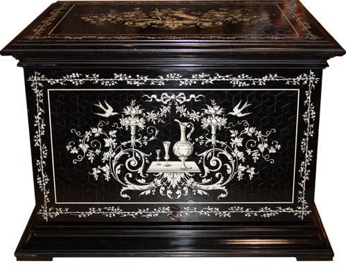 A Magnificent 18th Century Italian Ebony and Bone Cave à Liqueur No. 3805