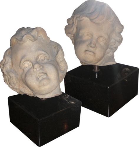 A Pair of 18th Century Italian Terra Cotta Statue Heads No. 3803