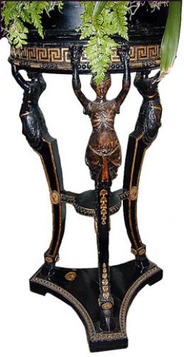 A 19th Century Parcel-Gilt and Ebonized Neoclassical Jardinière No. 113