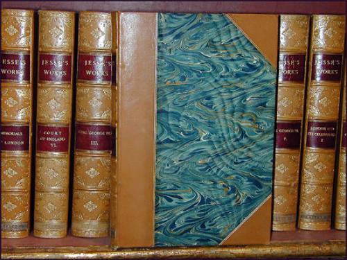 An English Set of Thirty Leather-Bound Books Titled “Jesse’s Works” No. 1122