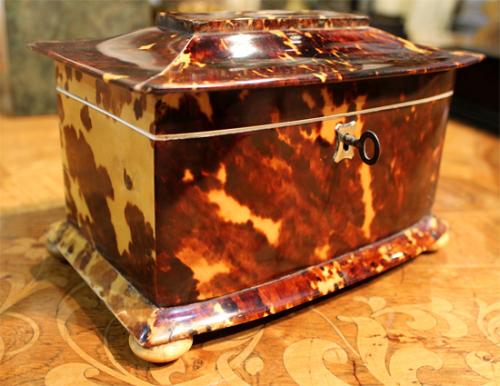 A 19th Century Tortoiseshell Tea Caddy No. 3943