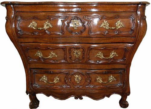 An Exceptionally Rare 18th Century French Louis XV Walnut Tombeau Commode No. 8