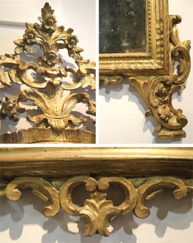 An 18th Century Italian Giltwood Piedmont Mirror No. 4032