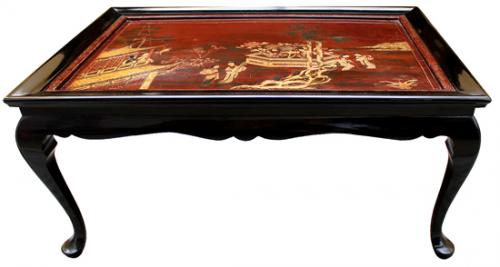 An Impressive 19th Century English Chinoiserie Tray Inset Coffee Table No. 4038