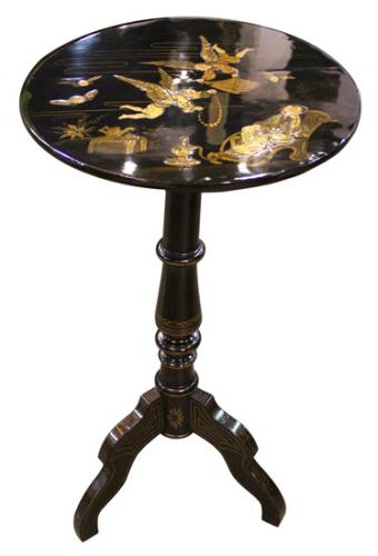 A 19th Century English Regency Chinoiserie Lacquer Side Table No. 4050