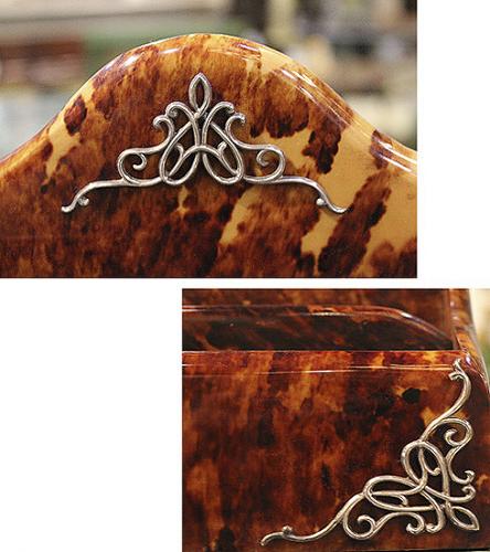An English Mid-19th Century Tortoiseshell and Sterling Silver Desk Stationery Rack No. 3952