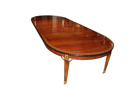 A 19th Century Italian Walnut and Parquetry Expanding Dining Table No. 2945