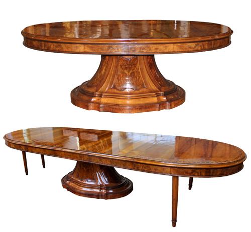 A 19th Century Italian Walnut Expanding Dining Table No. 4183