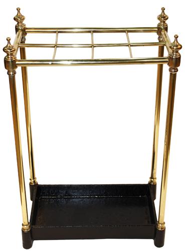 A Rare English Regency 19th Century Brass Umbrella or Walking Stick Stand No. 4246