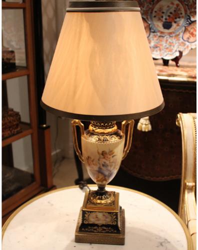 A 19th Century Sèvres Porcelain Urn Now Electrified as a Lamp No. 4251