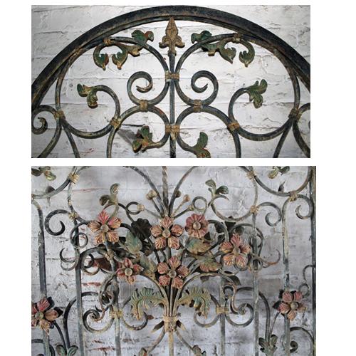 A Set of Four 19th Italian Polychrome and Iron Gates No. 4127