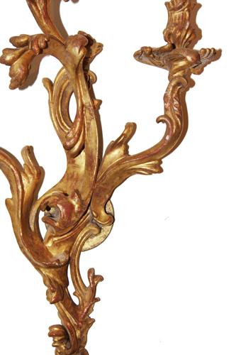 A Set of Six 19th Century Italian Giltwood Sconces No. 4260