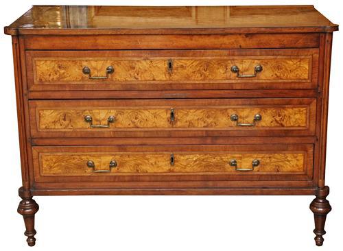 An 18th Century Louis XVI Olivewood and Walnut Chest of Drawers No. 4317