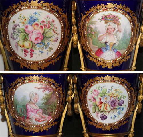 A Pair of 19th century French Porcelain and Ormolu Urns No. 4318