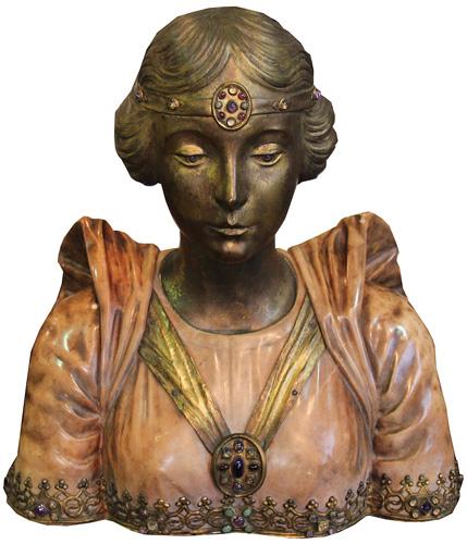 An English Art Nouveau Bust of The Royal Princess Mary, Countess of Harewood No. 4329