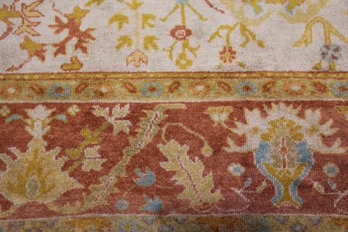 A Late 19th Century Turkish Oushak Wool Rug No. 4336