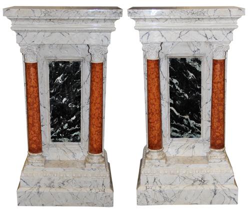 An 18th Century Pair of Rare Italian Pedestals No. 4342