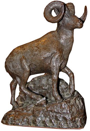 A Handsome Bronze Sculpture of a Big Horn Sheep No. 2404