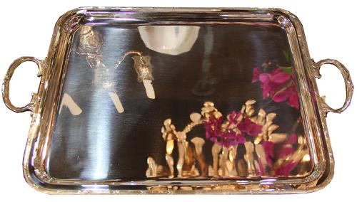 A 19th Century English Silver-Plated Tray No. 4375