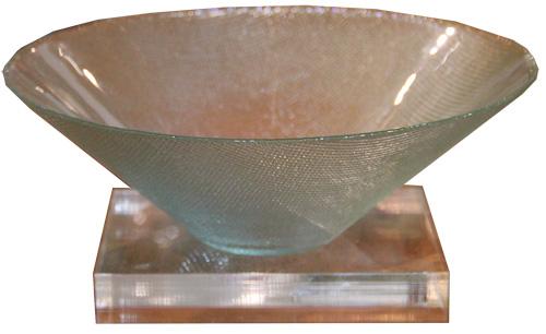 A Strikingly Modern Vintage French Crystal Bowl No. 4380