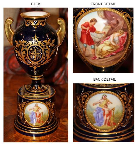 A 19th Century French Hand-Painted Porcelain Urn No. 4381