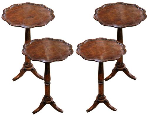 A Set of Four 19th Century Italian Walnut Side Tables No. 4411