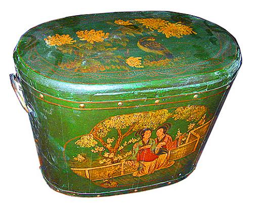 A 19th Century English Green Chinoiserie Cooling Box No. 179
