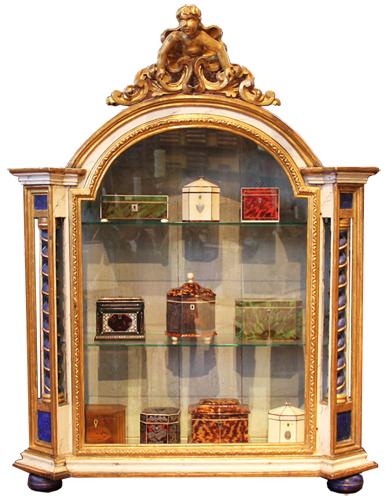 An 18th Century Italian Polychrome and Parcel-Gilt Vitrine No. 1946