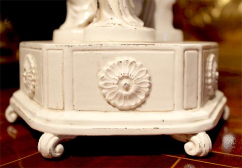 A Pair of Glazed 19th Century Italian Ceramic Centerpieces No. 2416