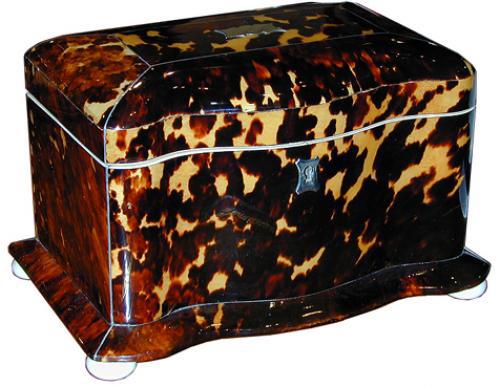 A 19th Century English Tortoiseshell Tea Caddy No. 2061