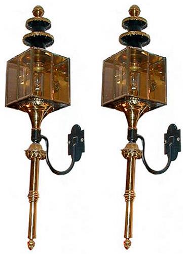 A Pair of 19th Century Venetian Carriage Lamps No. 68