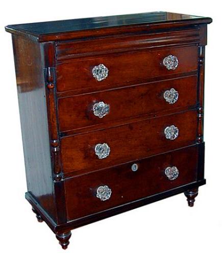 A 19th Century Miniature American Mahogany Chest No. 282