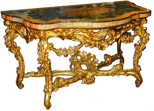 An Exquisite 18th Century Italian Giltwood Console No. 1702