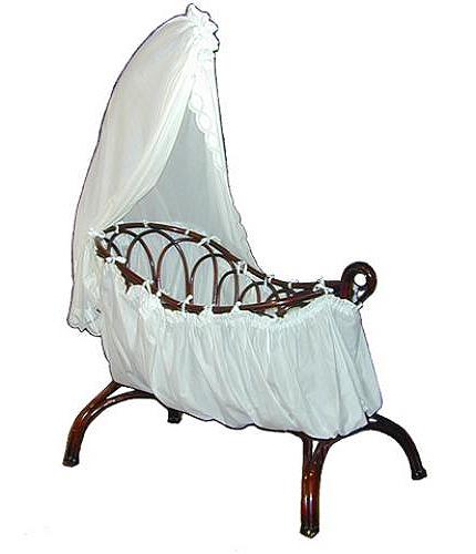 An Adorable 19th Century Beechwood Rocking Cradle No. 2195