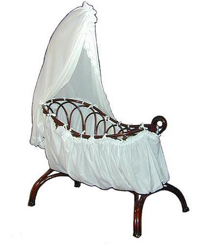 An Adorable 19th Century Beechwood Rocking Cradle No. 2195