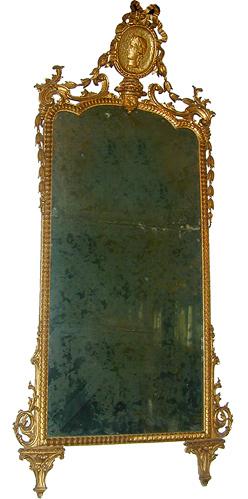 A Transitional and Refined 18th Century Luccan Giltwood Pier Glass Mirror No. 2362